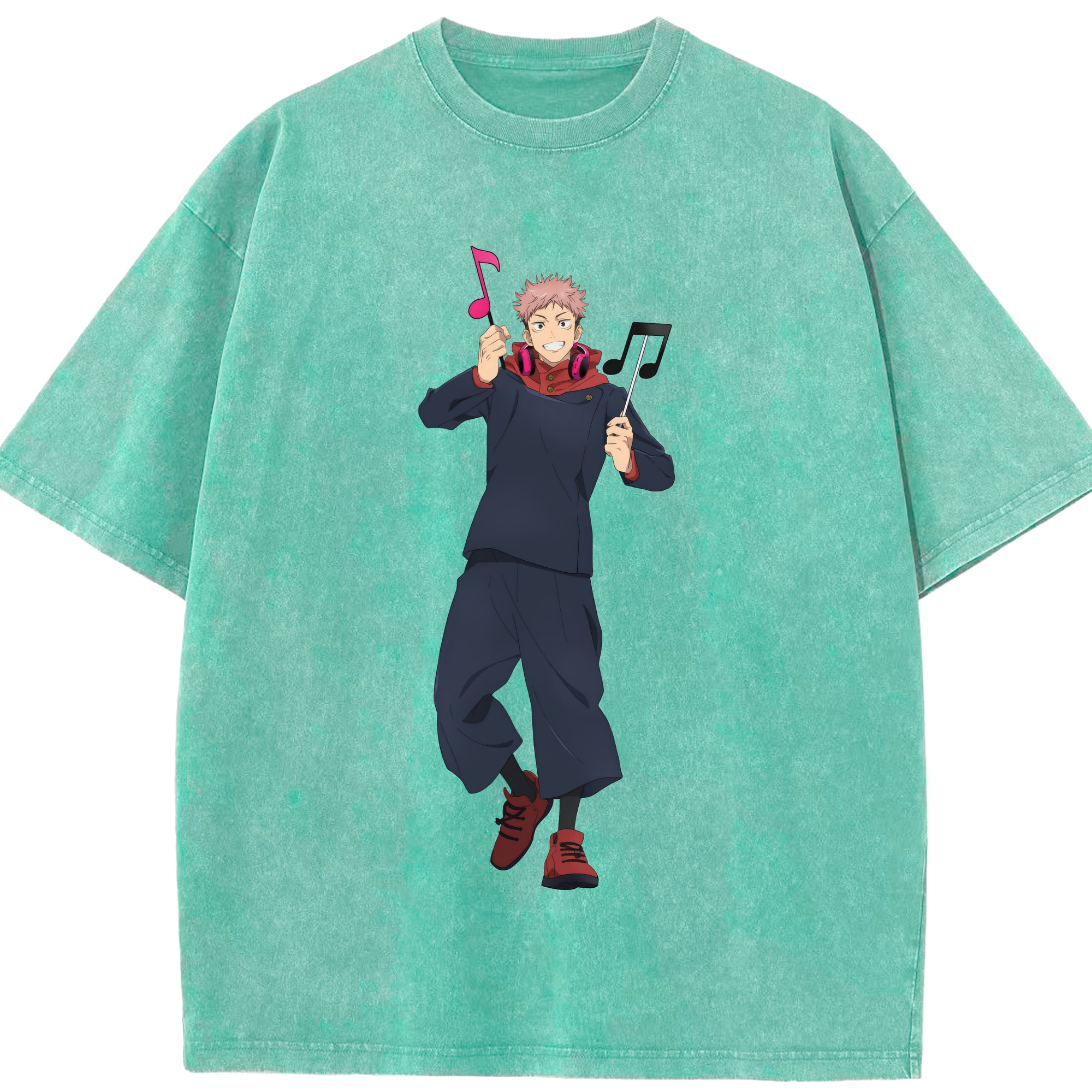 （画像用） 呪術廻戦 Jujutsu Kaisen 綿100% ヴィンテージ風 半袖Tシャツ（フロントプリント）